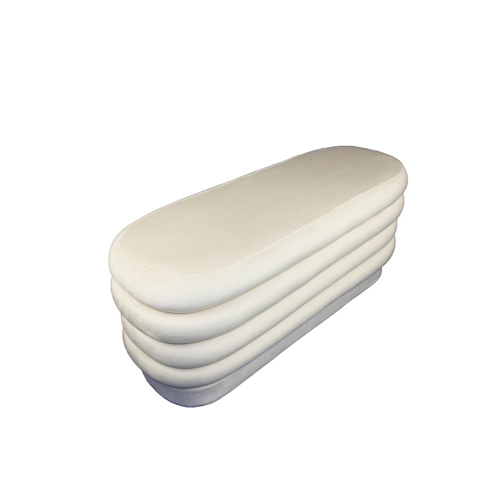 Thor Oval Ottoman in Dove. Picture 2