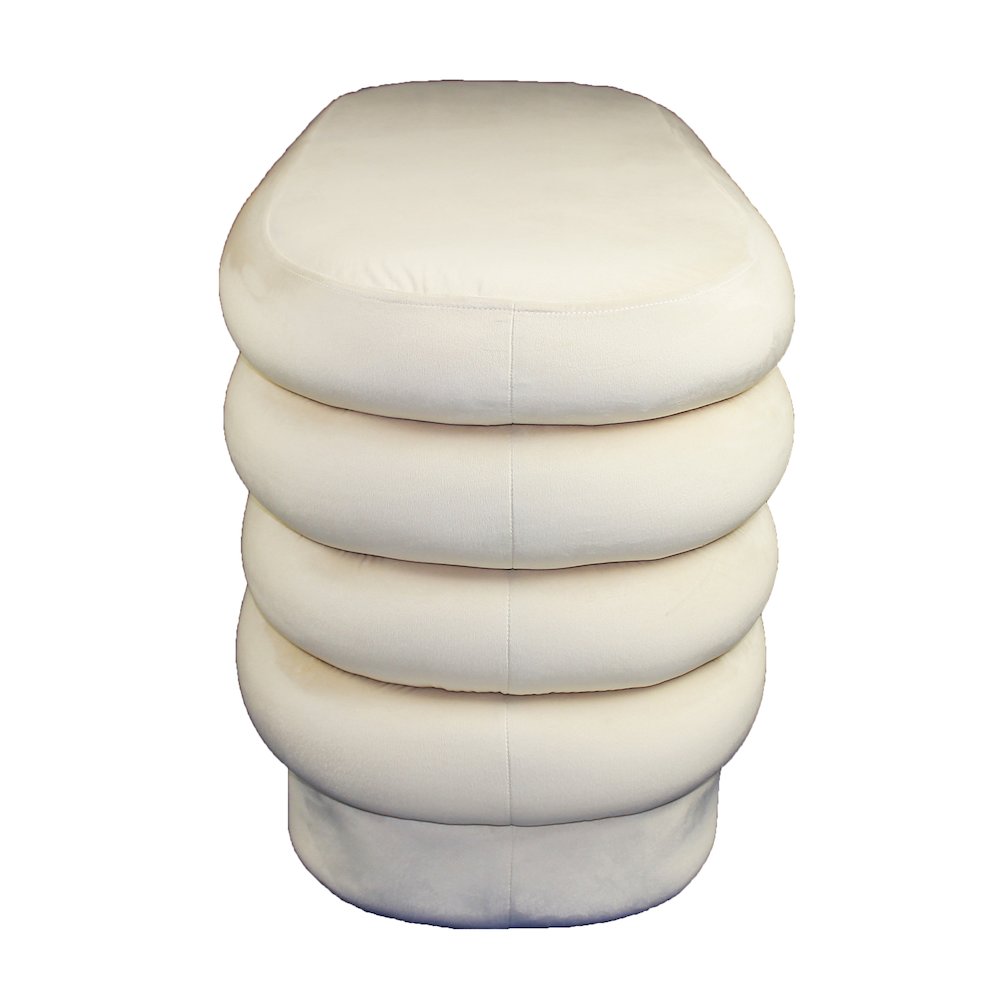 Thor Oval Ottoman in Dove. Picture 3
