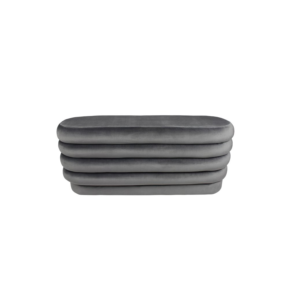 Thor Oval Ottoman in Storm. Picture 1