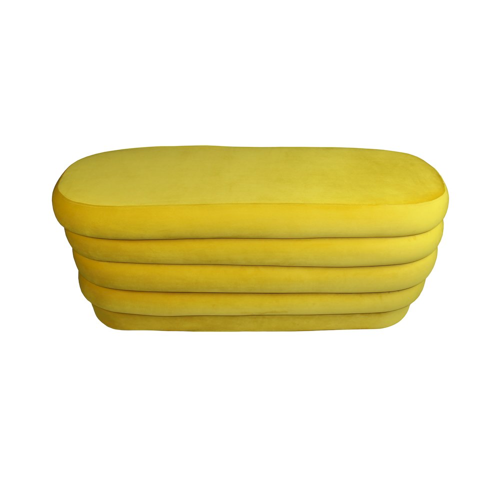 Thor Oval Ottoman in Daffodil. Picture 1