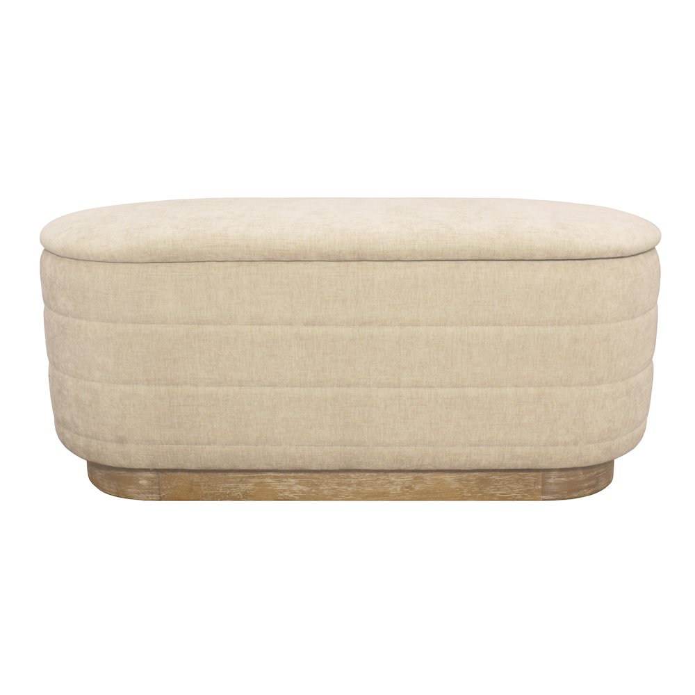 Jackie Storage Bench in Beige. Picture 1