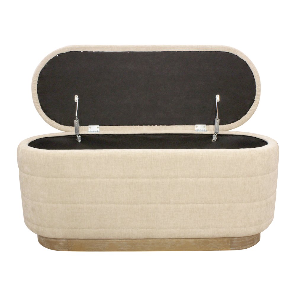 Jackie Storage Bench in Beige. Picture 5