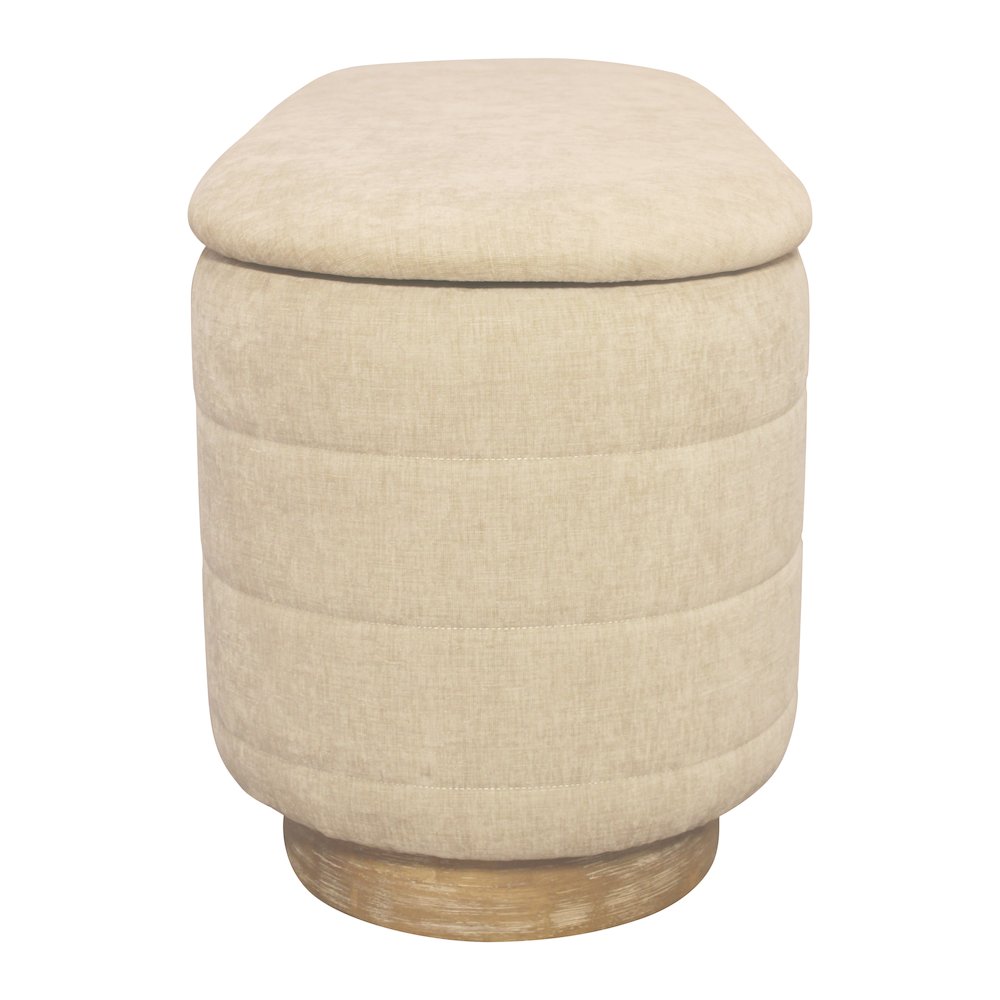Jackie Storage Bench in Beige. Picture 7