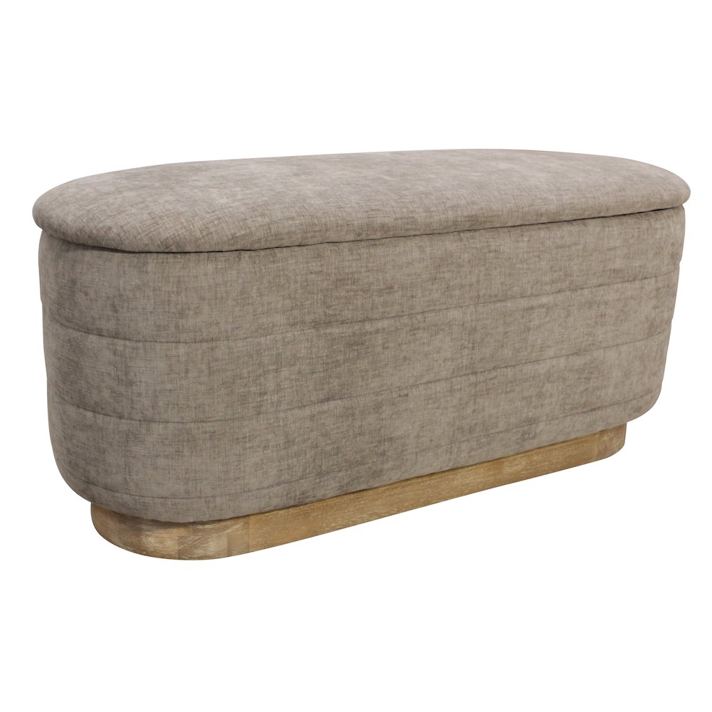 Jackie Storage Bench in Slate. Picture 4