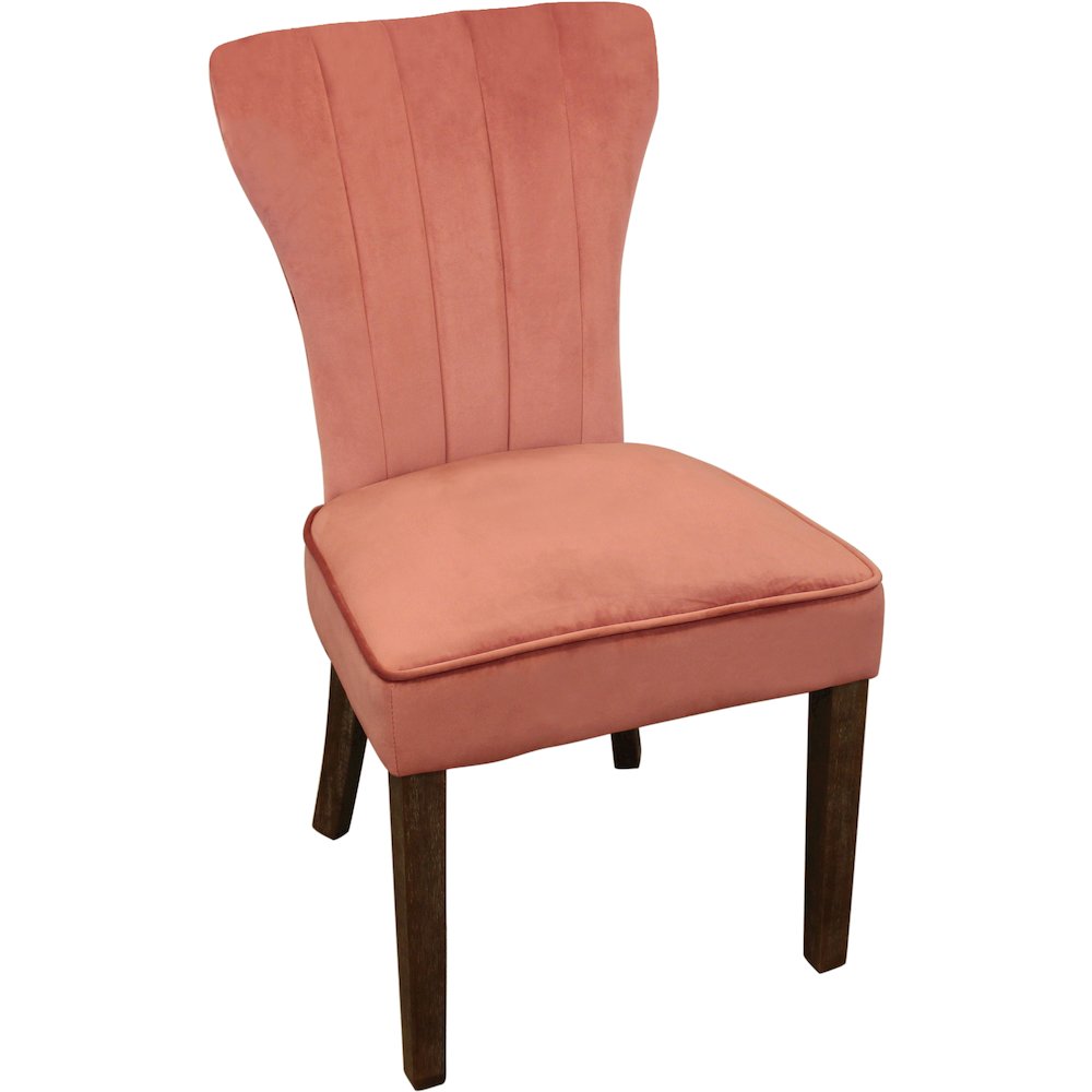 Transitional Inwood Side Chair In Blush Velvet 2-Piece Set. Picture 3