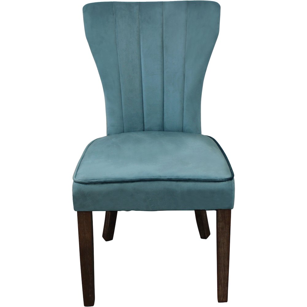 Transitional Inwood Side Chair In Teal Velvet 2-Piece Set. Picture 2