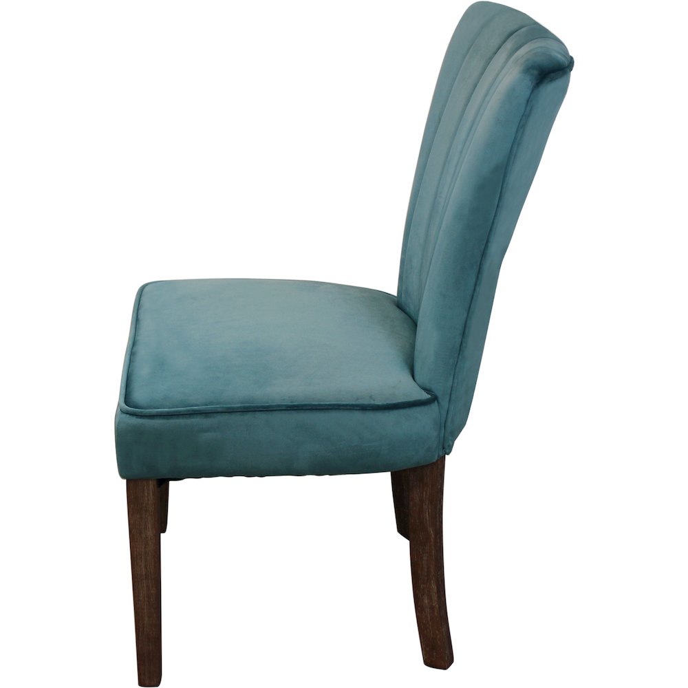 Transitional Inwood Side Chair In Teal Velvet 2-Piece Set. Picture 4