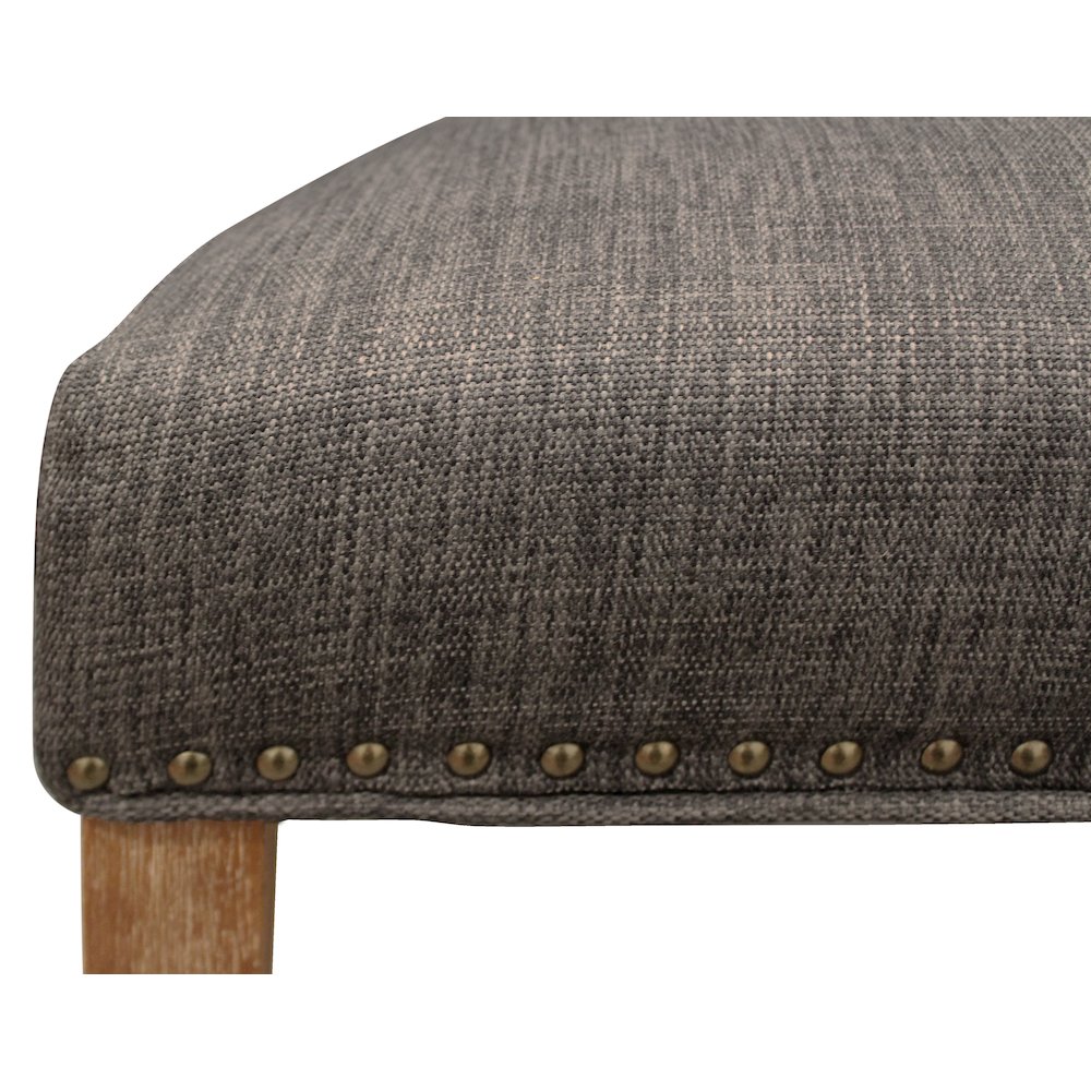 Transitional Jill Side Chair In Dark Gray Weave Fabric 2-Piece Set. Picture 9