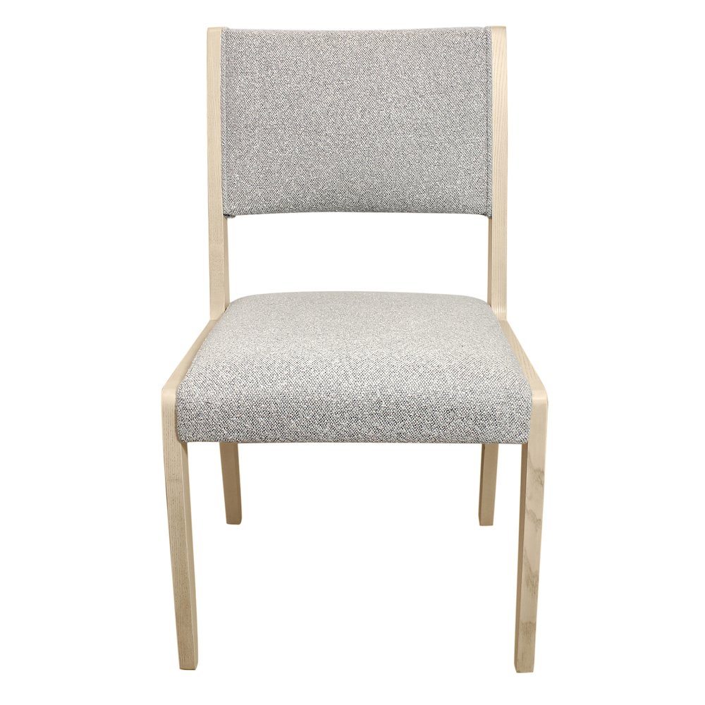 2-Piece Set: Ash Side Chair in Gray Boucle Fabric. Picture 3