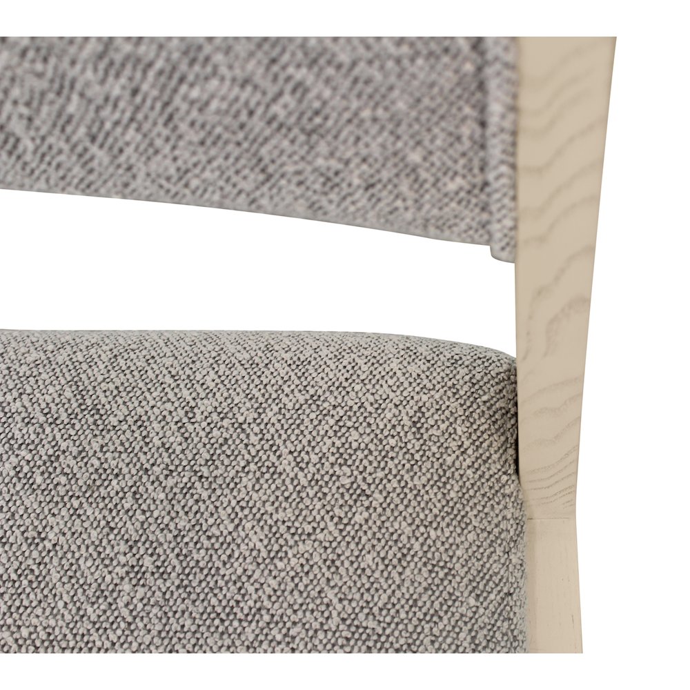 2-Piece Set: Ash Side Chair in Gray Boucle Fabric. Picture 5
