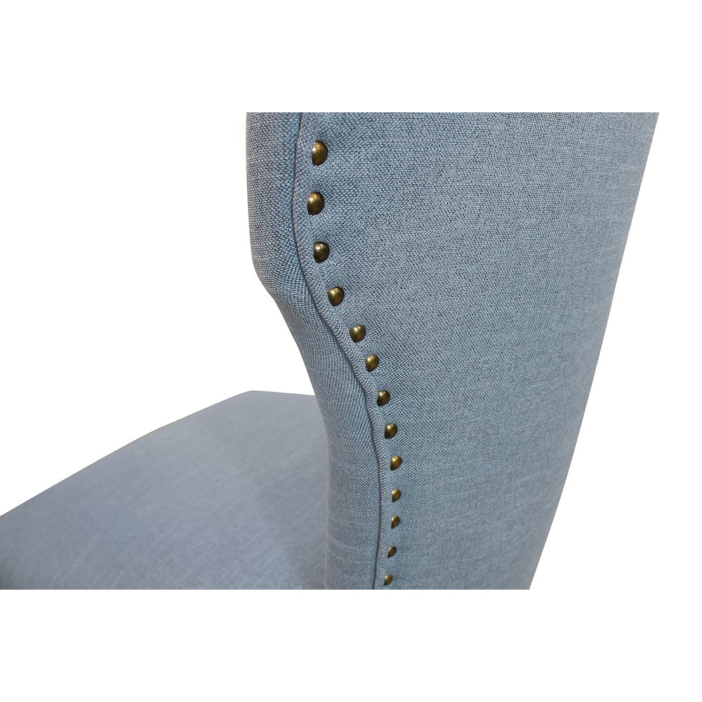 Jill Linen Fabric Side Chair Denim with Natural Legs - Set of 2. Picture 7