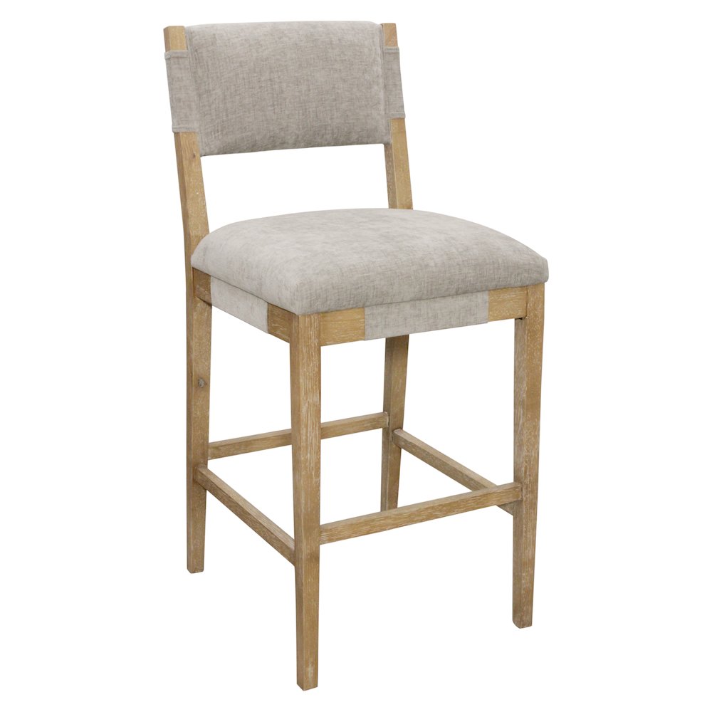 Clara Bar Stool in Slate Linen. Picture 1