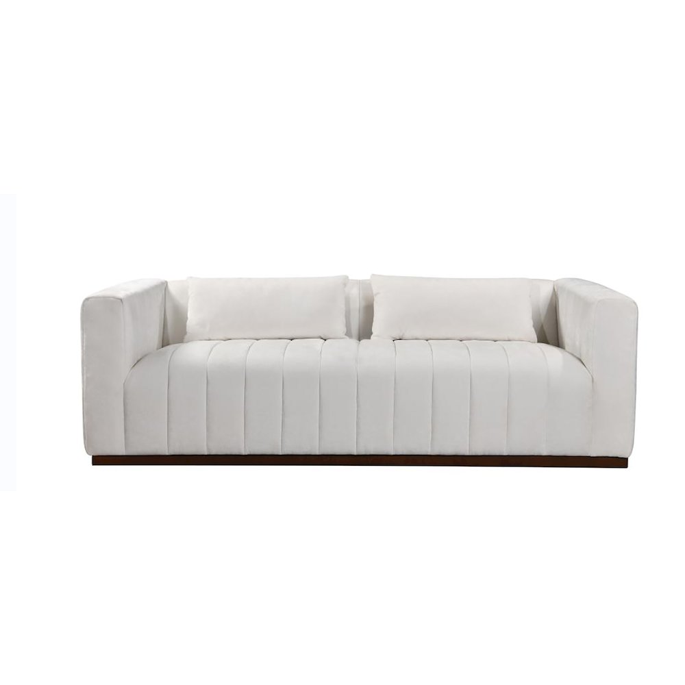 Upton Sofa in Ivory with 2 Toss Pillows. Picture 1