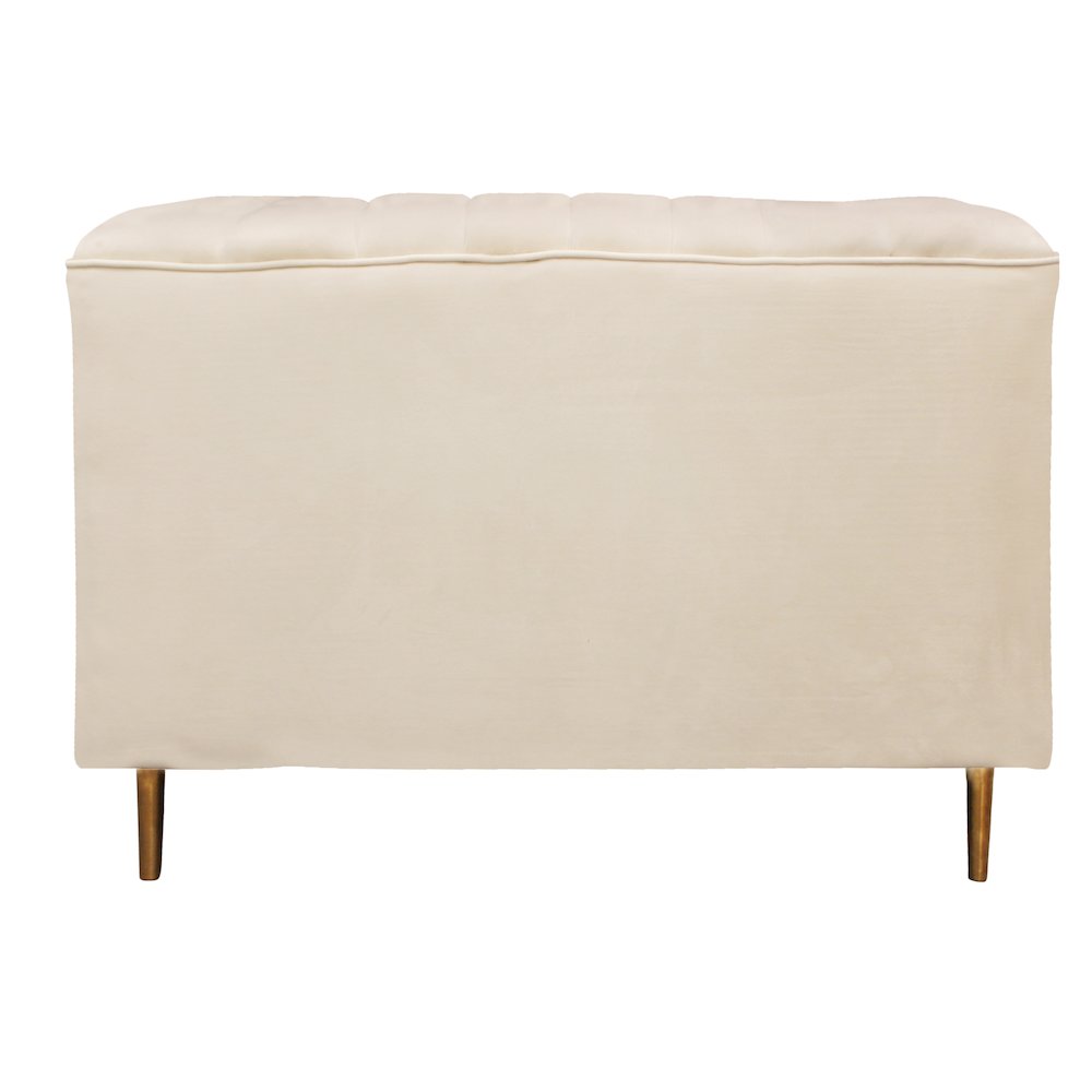 Ruth Lounge Chair in Ivory with 1 Toss Pillow. Picture 4