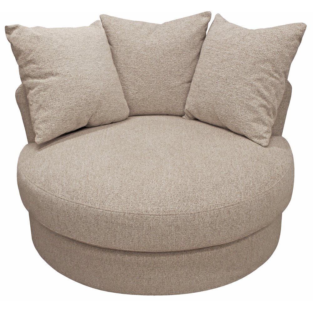 Modern Vista Swivel Chair in Sand. Picture 1