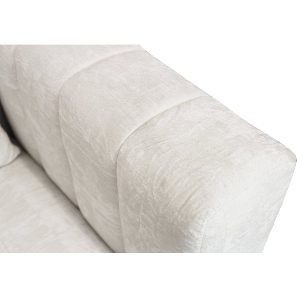 Mid-Century Modern Upton Lounge Chair in Ivory with 1 Toss Pillow. Picture 4