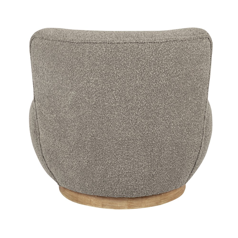 Maya Occasional Swivel Chair in Gray Boucle Fabric. Picture 4