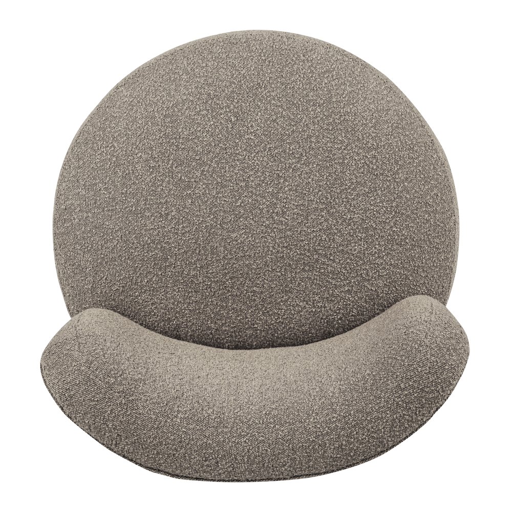 Maya Occasional Swivel Chair in Gray Boucle Fabric. Picture 9