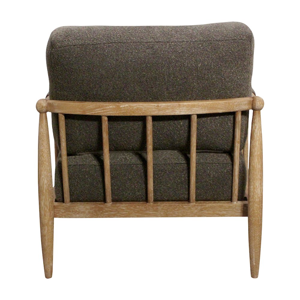 Venus Lounge Chair in Iron Ore Boucle on Natural Solid Wood. Picture 5