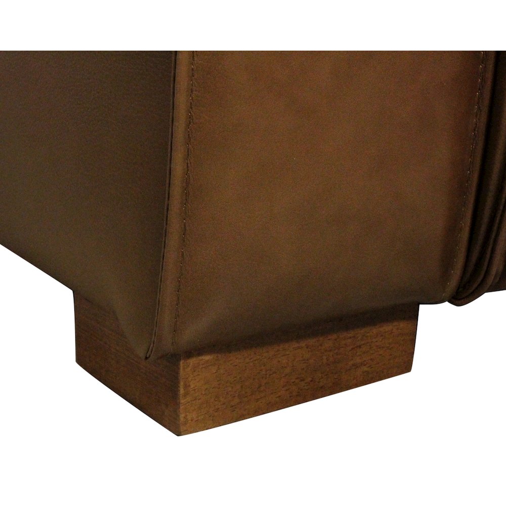 Riseholme Reclining Lounge Chair in Tan Full-Leather. Picture 9