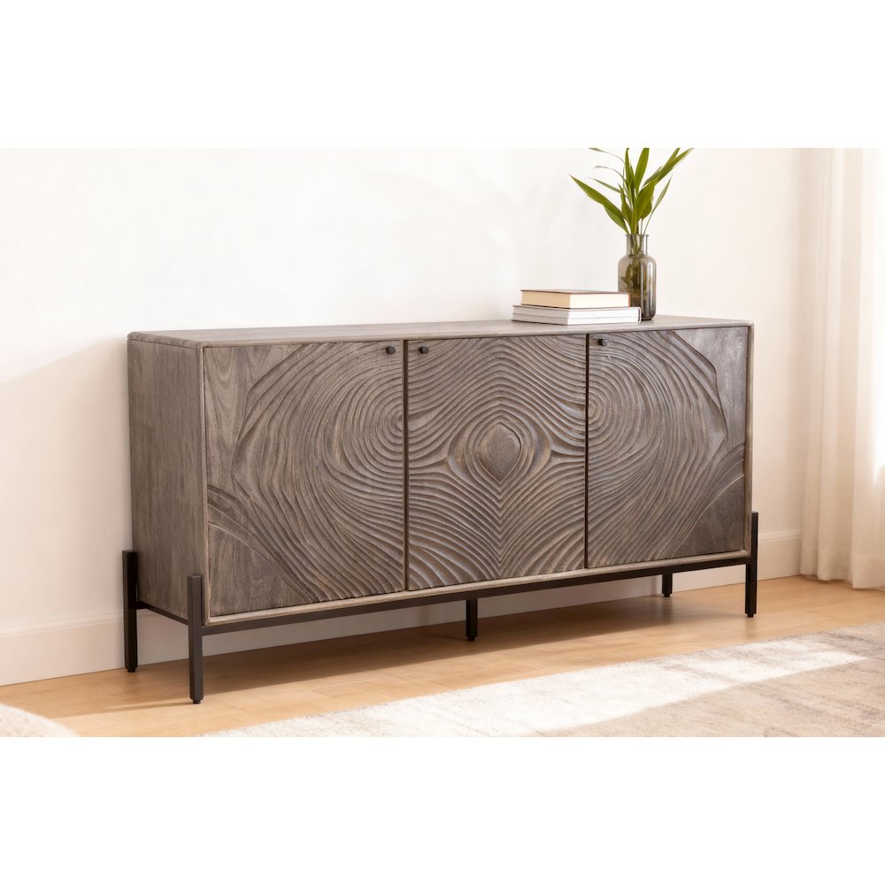 Bristol 3-Door Sideboard - Smoked Ash. Picture 2