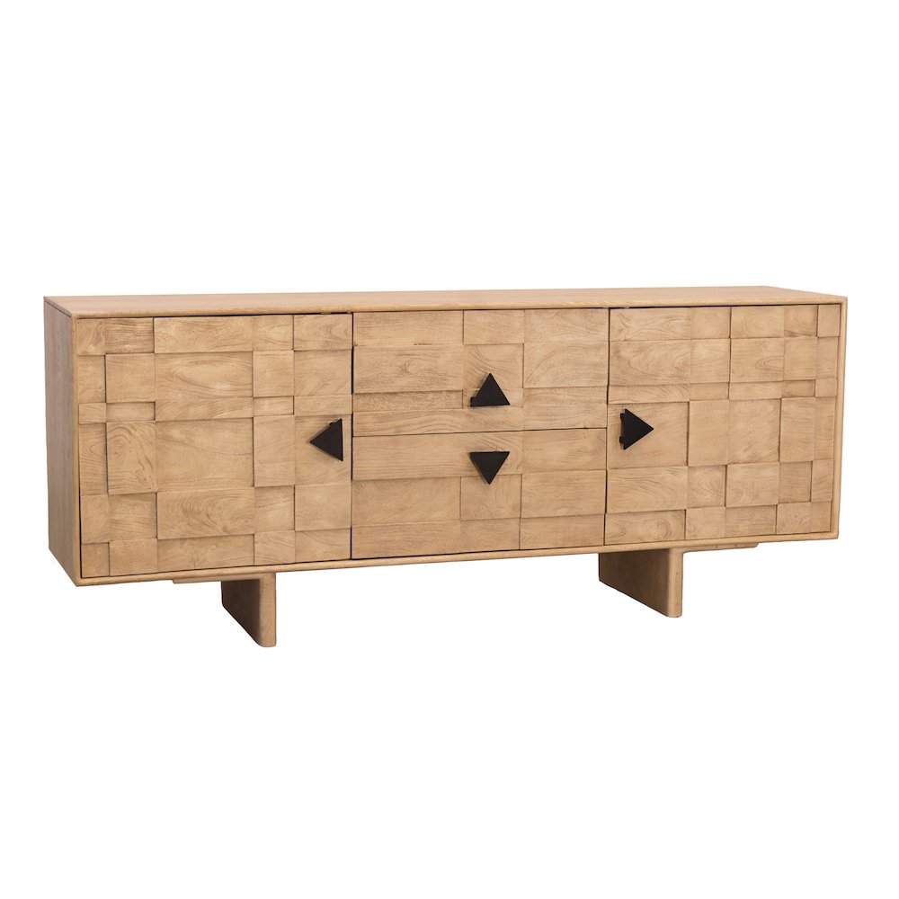 Durant 2-Drawer 2-Door Credenza - Neutral Beige. Picture 1