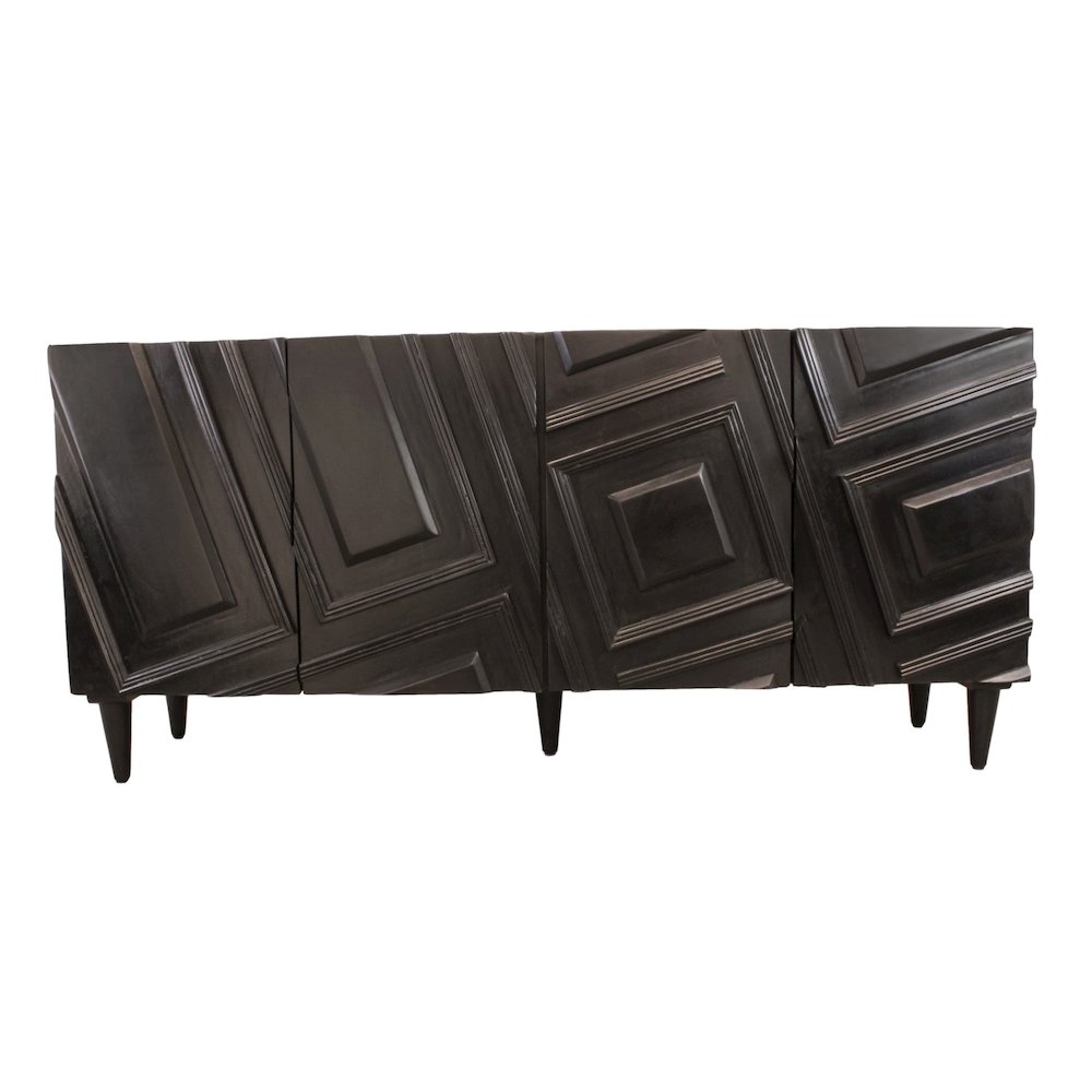 Cahill 4-Door Sideboard - Black. Picture 1