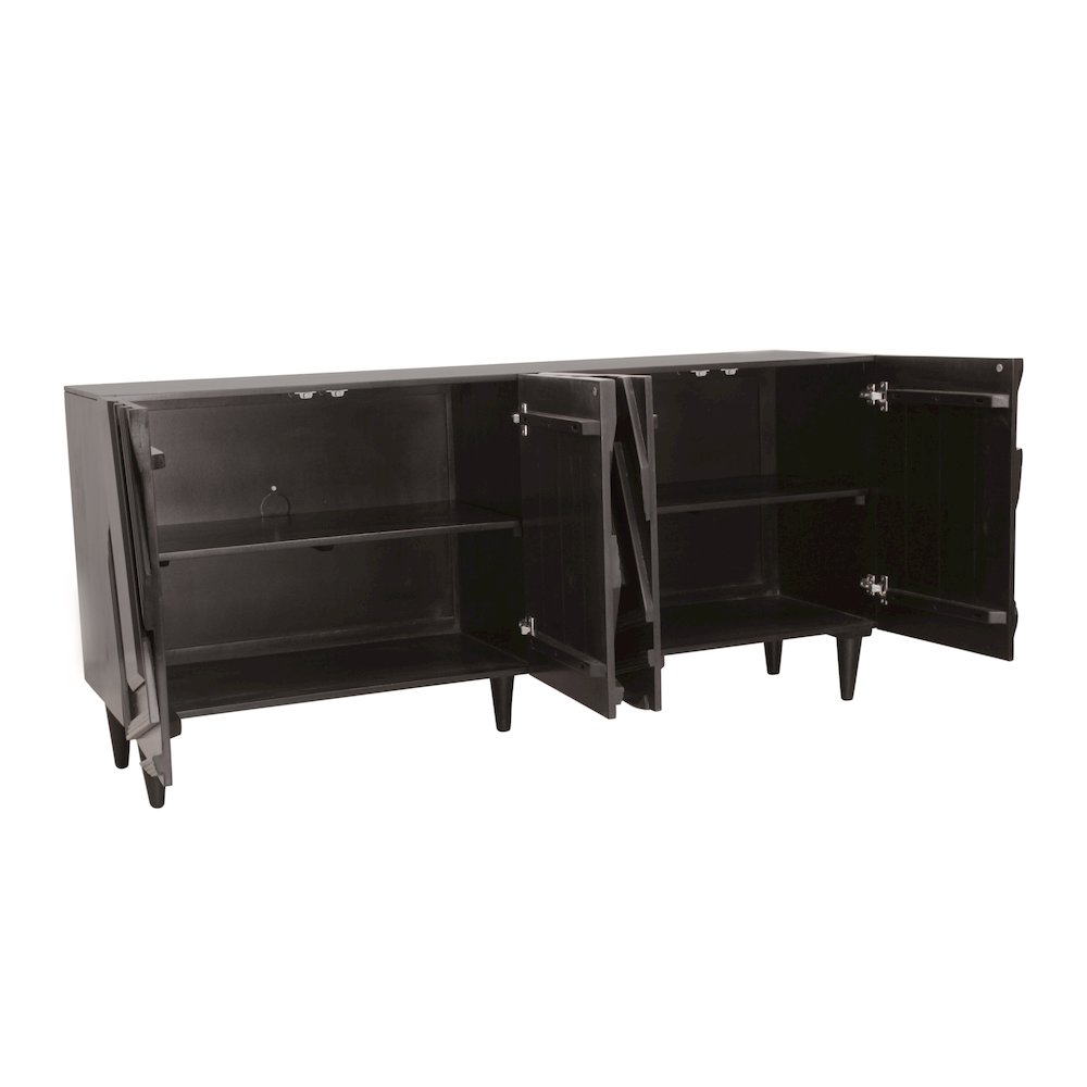 Cahill 4-Door Sideboard - Black. Picture 4
