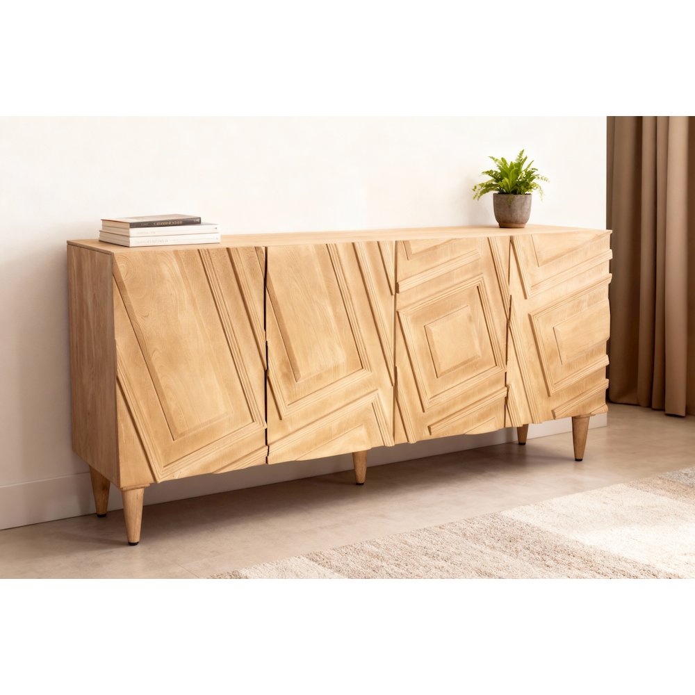 Cahill 4-Door Sideboard - Sand Oak. Picture 2