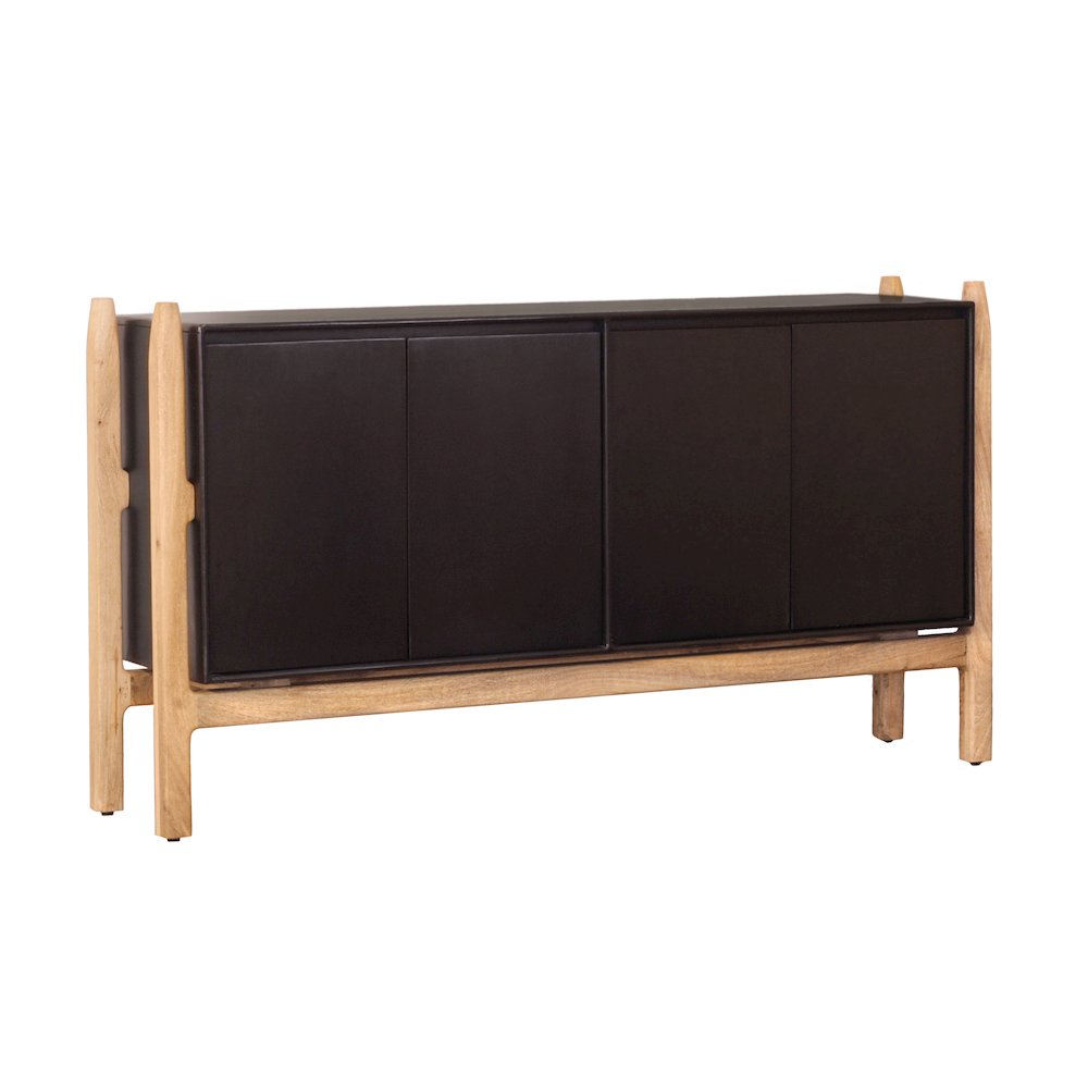 Fawkes 4-Door Sideboard - Matte Black. Picture 1