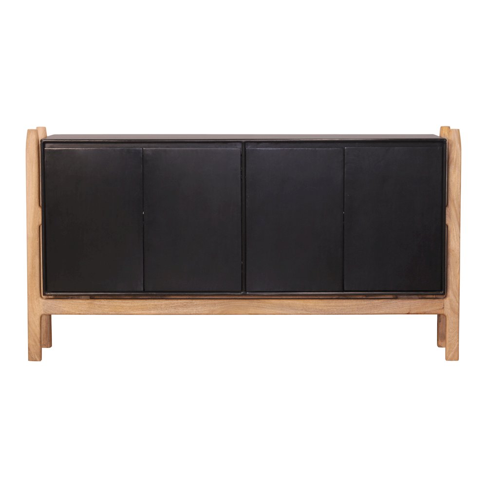 Fawkes 4-Door Sideboard - Matte Black. Picture 3