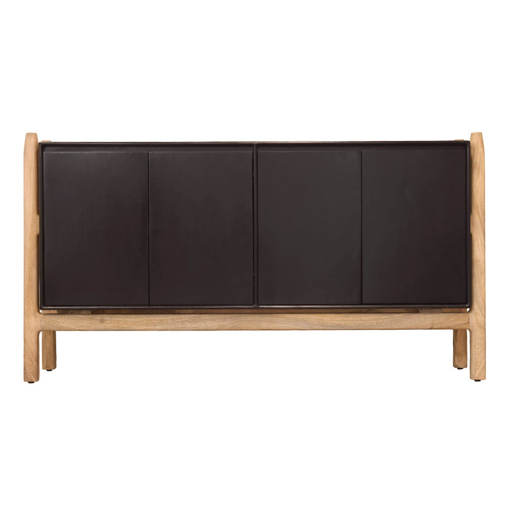 Fawkes 4-Door Sideboard - Matte Black. Picture 5