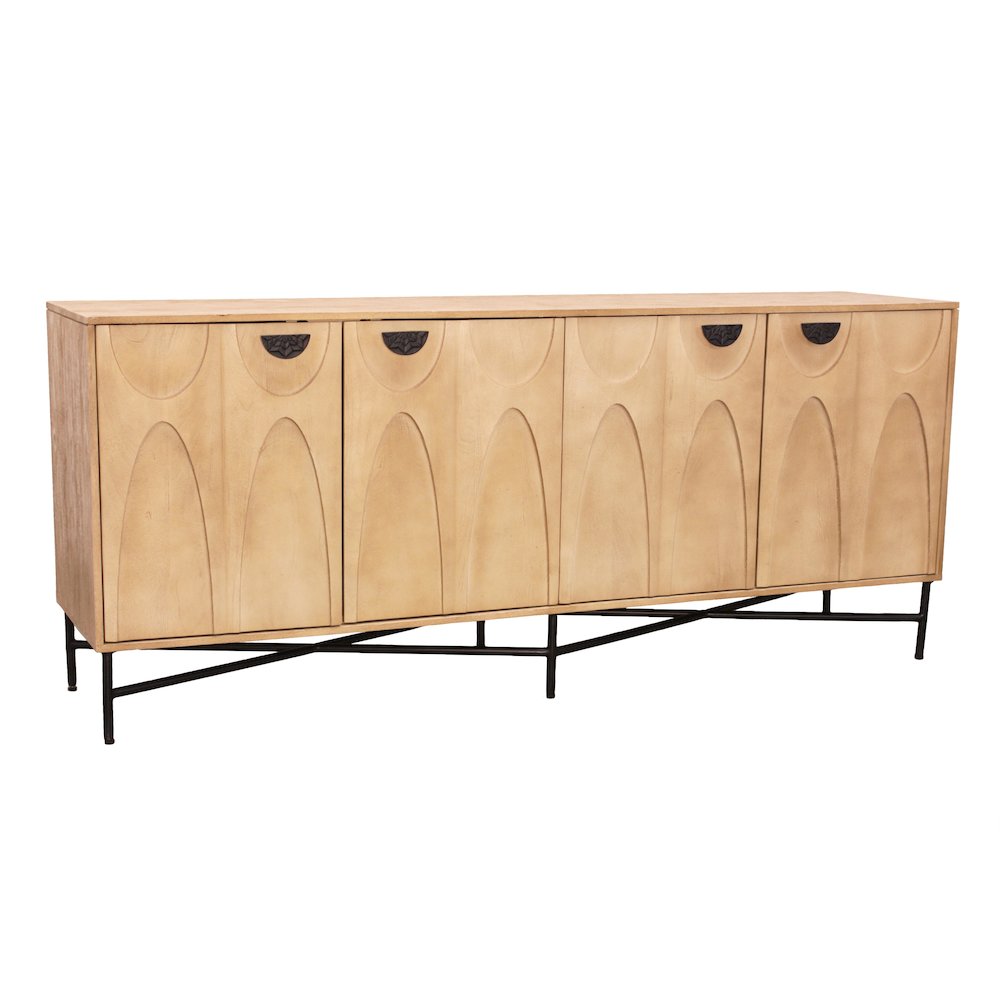 Terrance 4-Door Sideboard - Natural. Picture 1