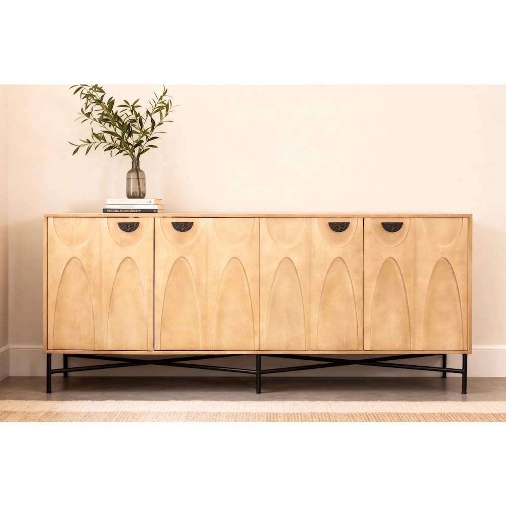 Terrance 4-Door Sideboard - Natural. Picture 2