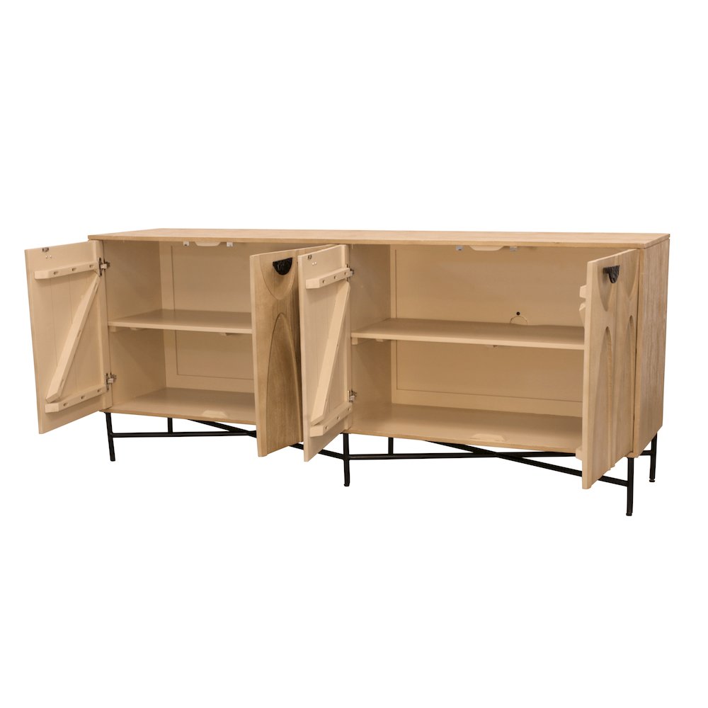 Terrance 4-Door Sideboard - Natural. Picture 5
