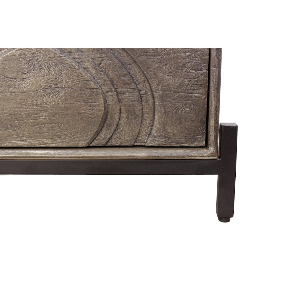 Bristol 2-Drawer Nightstand - Smoked Ash. Picture 9
