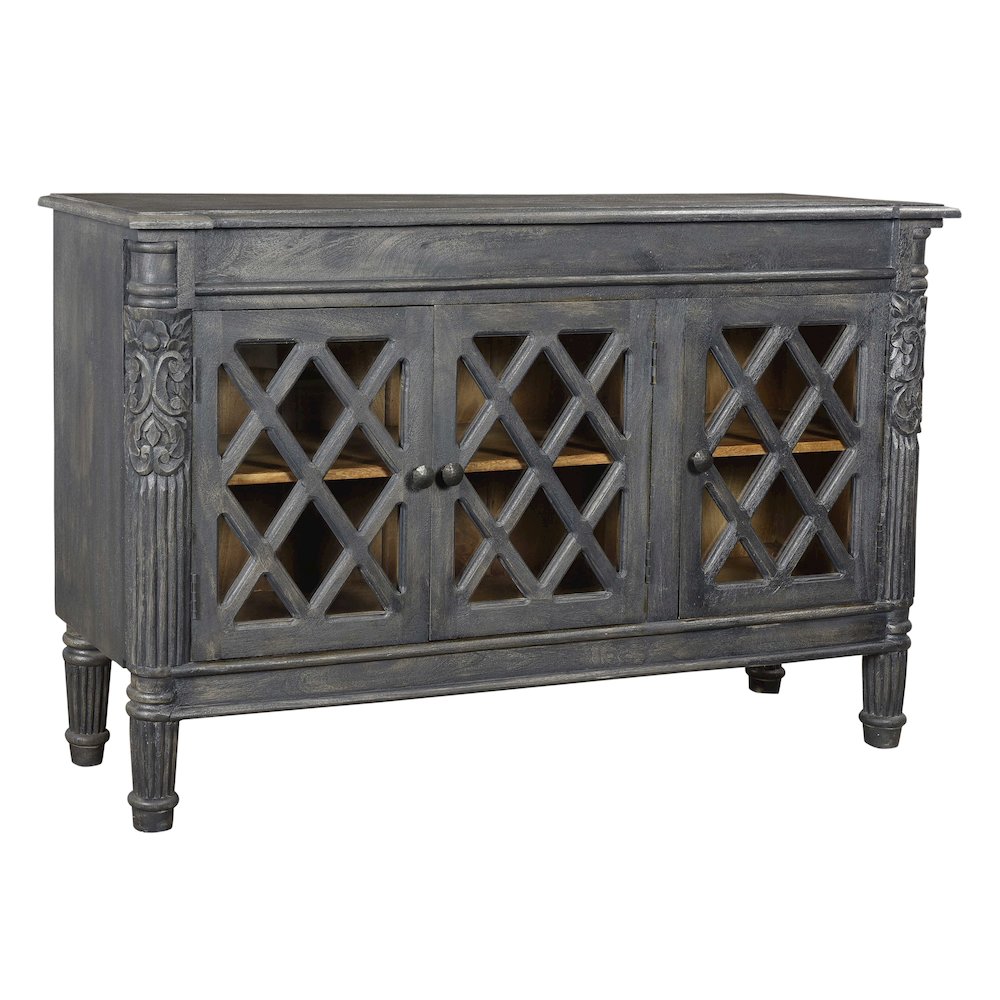 Carmenita Carlyle 3-Door Sideboard in Antique Dark Gray. Picture 1