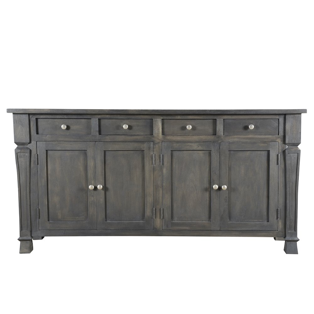 Carmenita 4-Door 4-Drawer Sideboard in Dark Gray. Picture 2