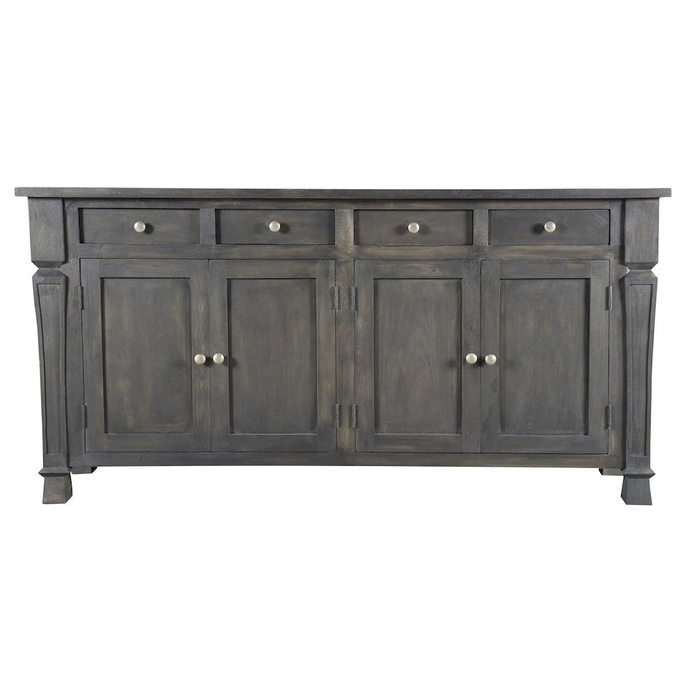 Carmenita 4-Door 4-Drawer Sideboard in Dark Gray. Picture 1