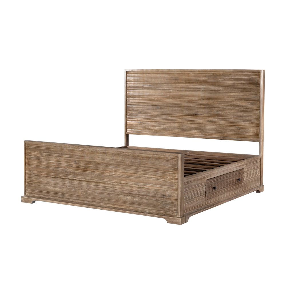 Carmenita California King Bed - Rustic Light Brown. Picture 1