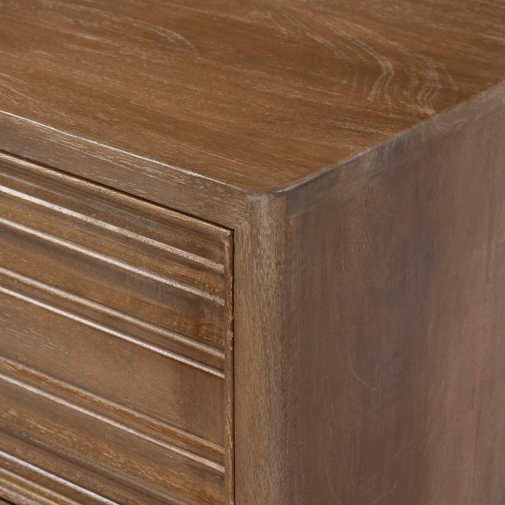 Carmenita 2-Drawer Might Night Stand - Rustic Light Brown. Picture 7