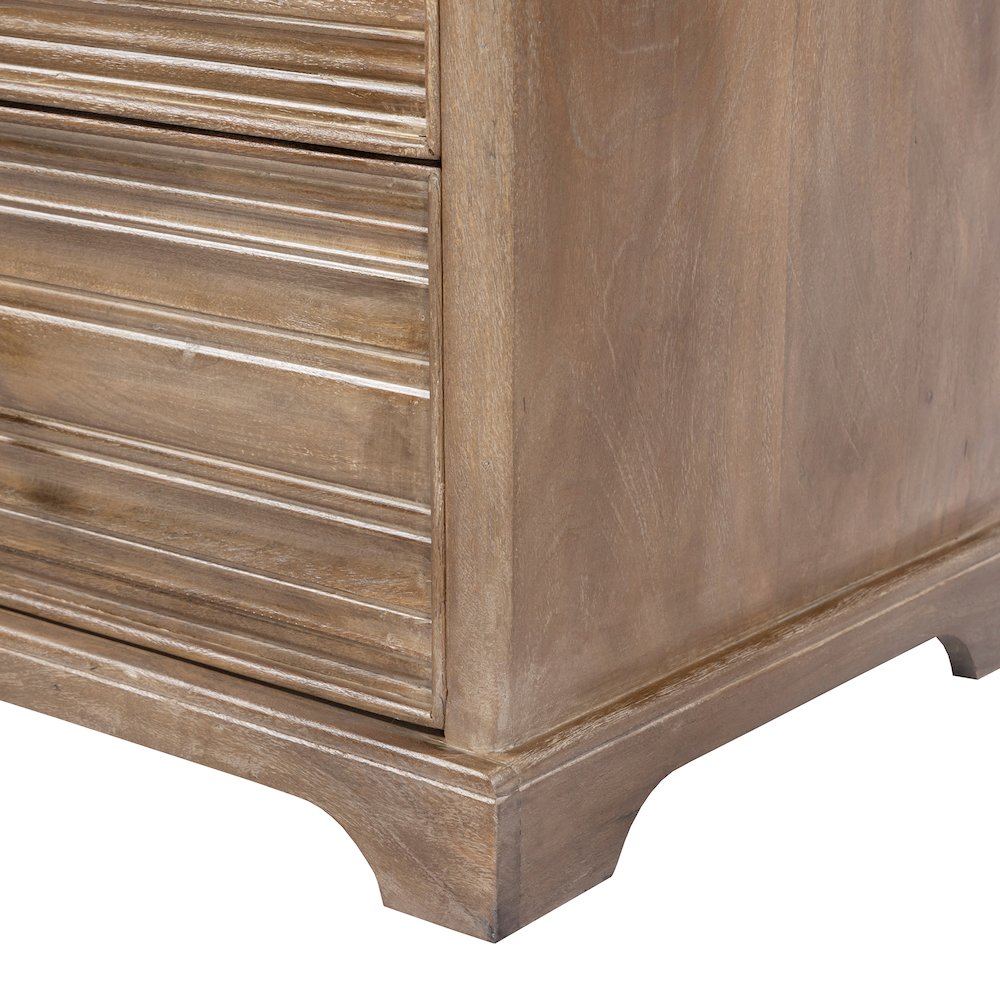 Carmenita 2-Drawer Might Night Stand - Rustic Light Brown. Picture 8