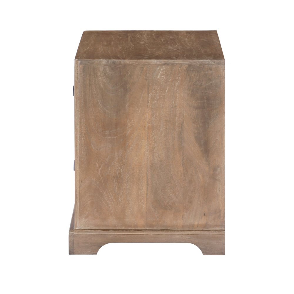 Carmenita 2-Drawer Might Night Stand - Rustic Light Brown. Picture 6