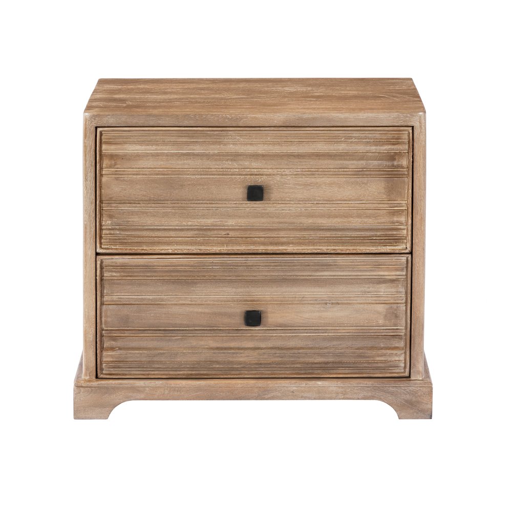 Carmenita 2-Drawer Might Night Stand - Rustic Light Brown. Picture 2