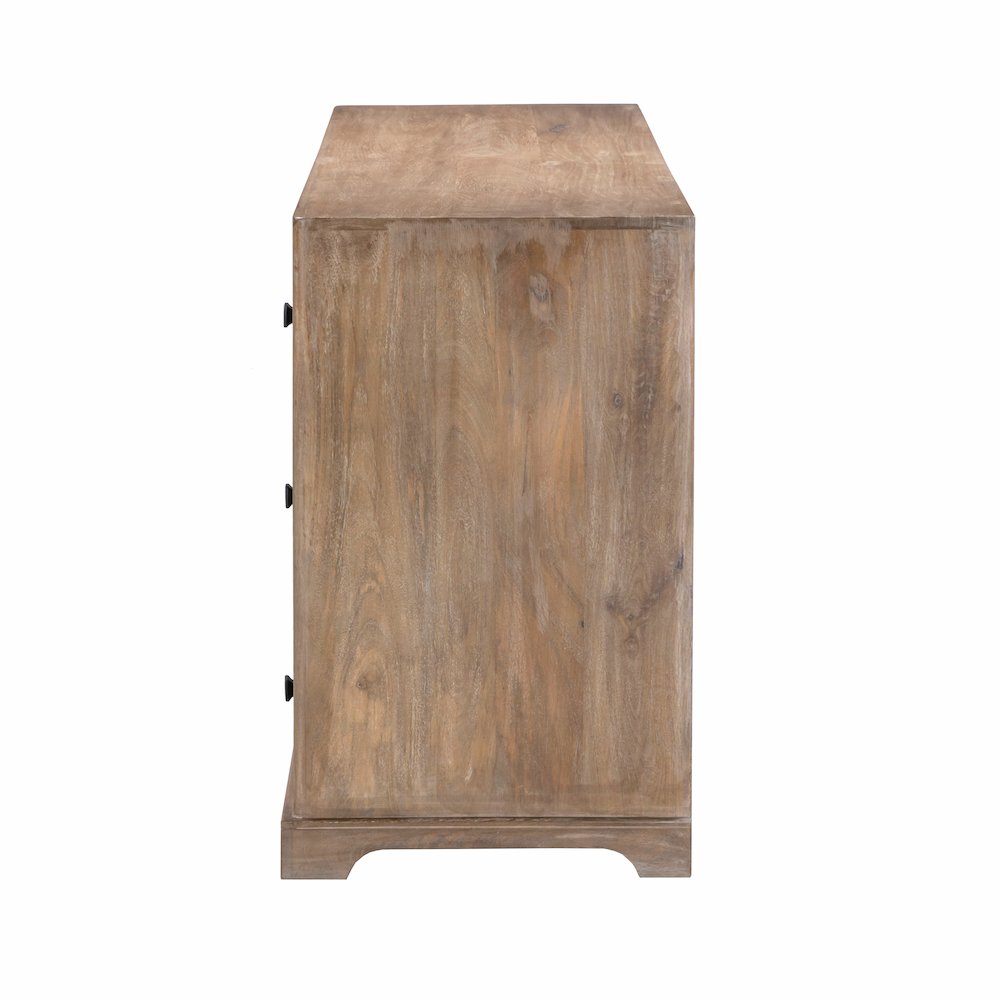Carmenita 6-Drawer Dresser in Rustic Light Brown. Picture 7