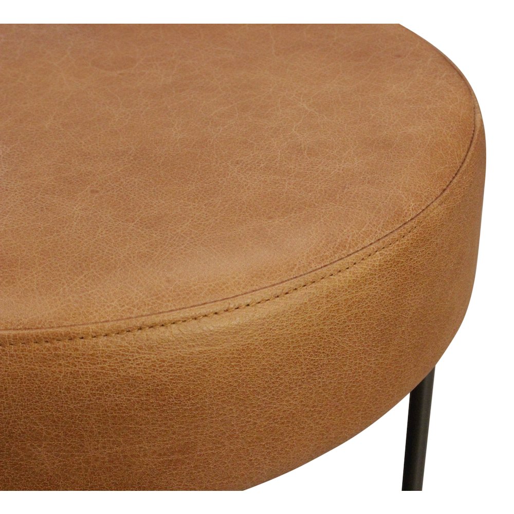Emmett Counter Stool in Tan Leather. Picture 4