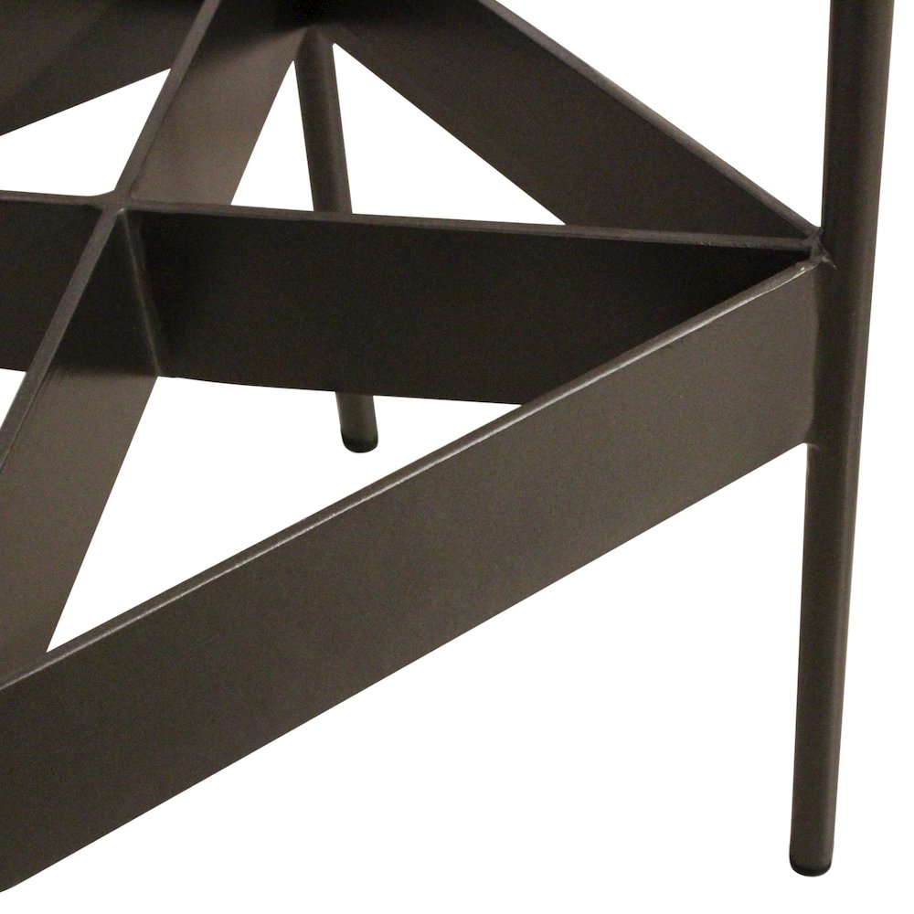 Emmett Bar Stool in Antique Black Leather. Picture 4