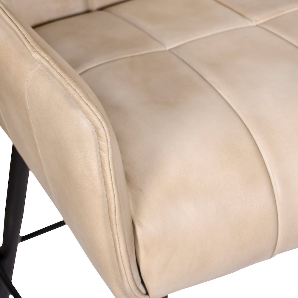 Gabriel Genuine Leather Counter Swivel Chair in Stone. Picture 4