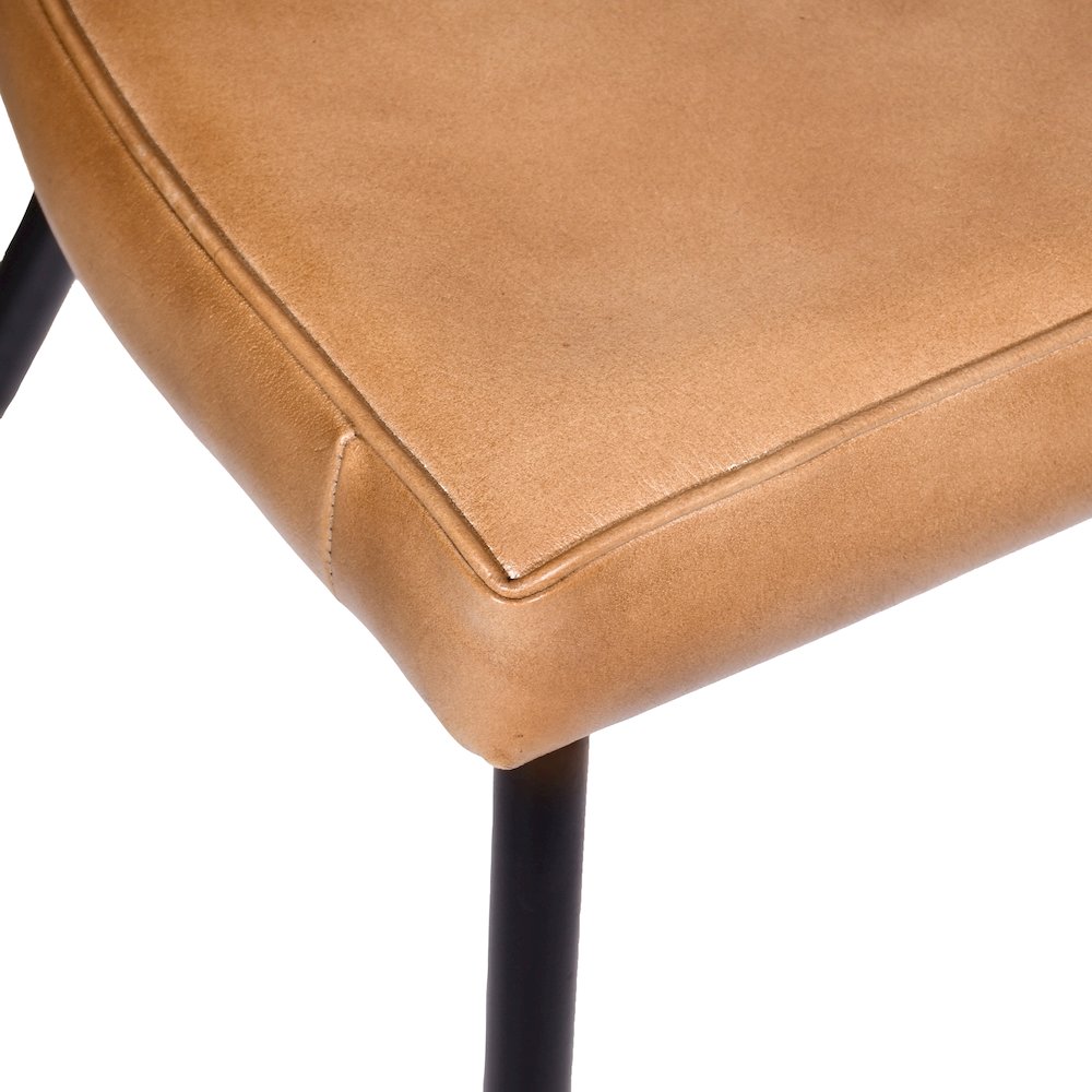 Barrett Genuine Leather Counter Chair in Caramel. Picture 4