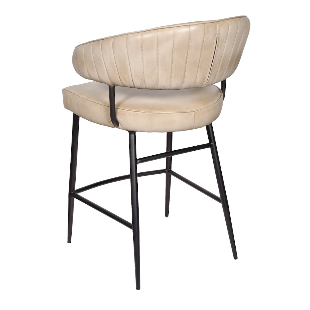 Barrett Genuine Leather Counter Chair in Stone. Picture 3